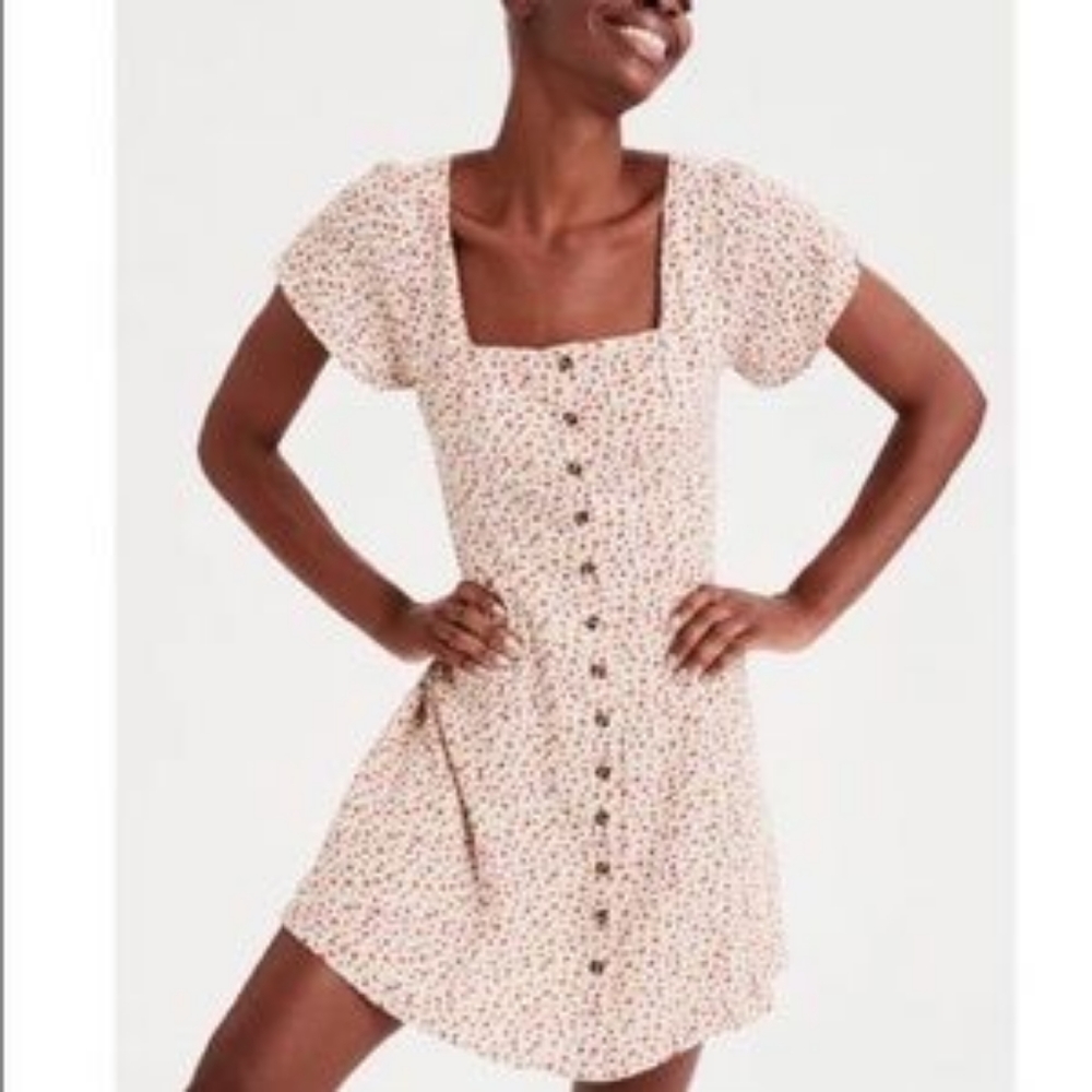 American Eagle Square Neck Mini Dress
